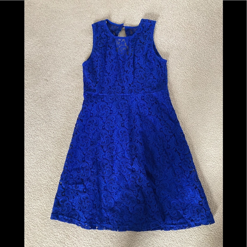 Blue lace dress